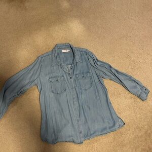 Women's Blue Button Down Shirt